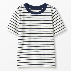 HANNA ANDERSSON Short Sleeve Pocket Striped Tee Tshirt Top - 130 (8) - (NEW)